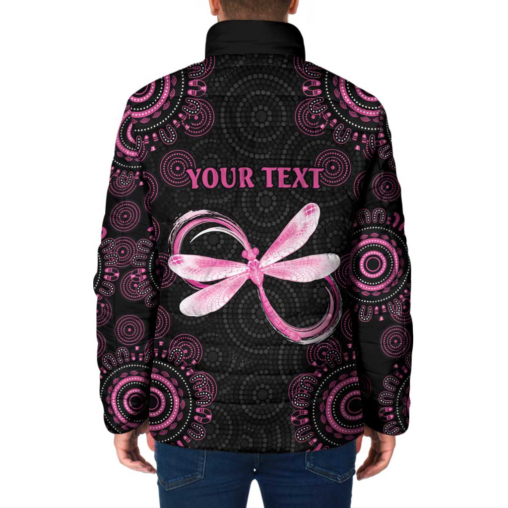 Personalized Pink Dragonfly Aboriginal of Hope Padded Jacket Australia’s Breast Cancer Awareness - Aussie Hoodie