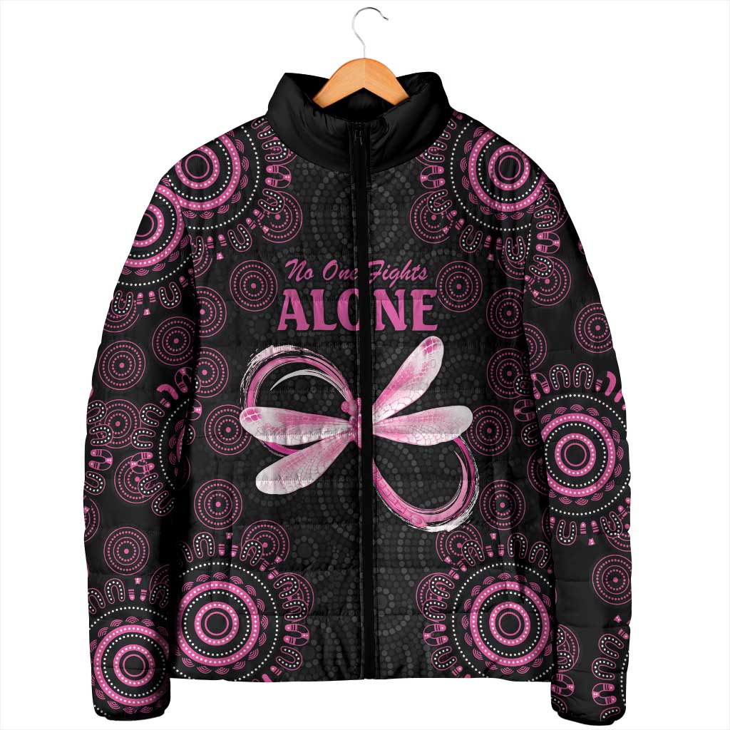 Personalized Pink Dragonfly Aboriginal of Hope Padded Jacket Australia’s Breast Cancer Awareness - Aussie Hoodie
