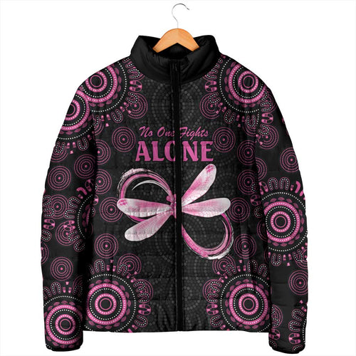 Personalized Pink Dragonfly Aboriginal of Hope Padded Jacket Australia’s Breast Cancer Awareness - Aussie Hoodie