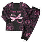 Personalized Pink Dragonfly Aboriginal of Hope Christmas Pajama Set Australia’s Breast Cancer Awareness - Aussie Hoodie