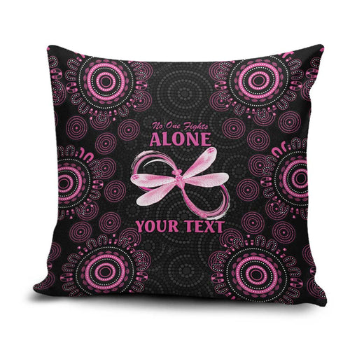 Personalized Pink Dragonfly Aboriginal of Hope Pillow Cover Australia’s Breast Cancer Awareness - Aussie Hoodie