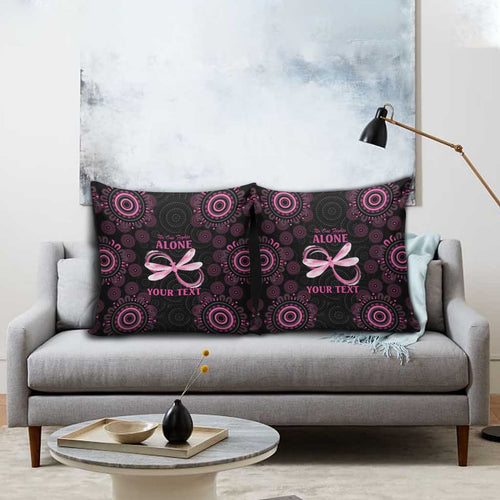 Personalized Pink Dragonfly Aboriginal of Hope Pillow Cover Australia’s Breast Cancer Awareness - Aussie Hoodie