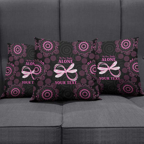 Personalized Pink Dragonfly Aboriginal of Hope Pillow Cover Australia’s Breast Cancer Awareness - Aussie Hoodie