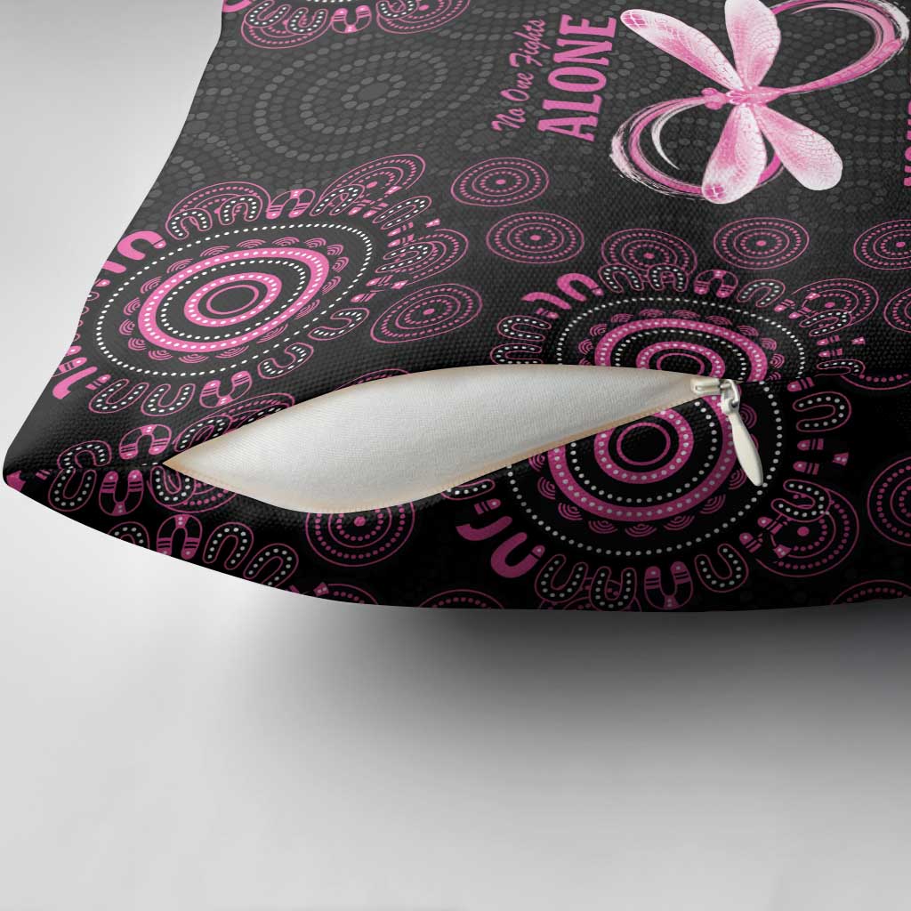 Personalized Pink Dragonfly Aboriginal of Hope Pillow Cover Australia’s Breast Cancer Awareness - Aussie Hoodie