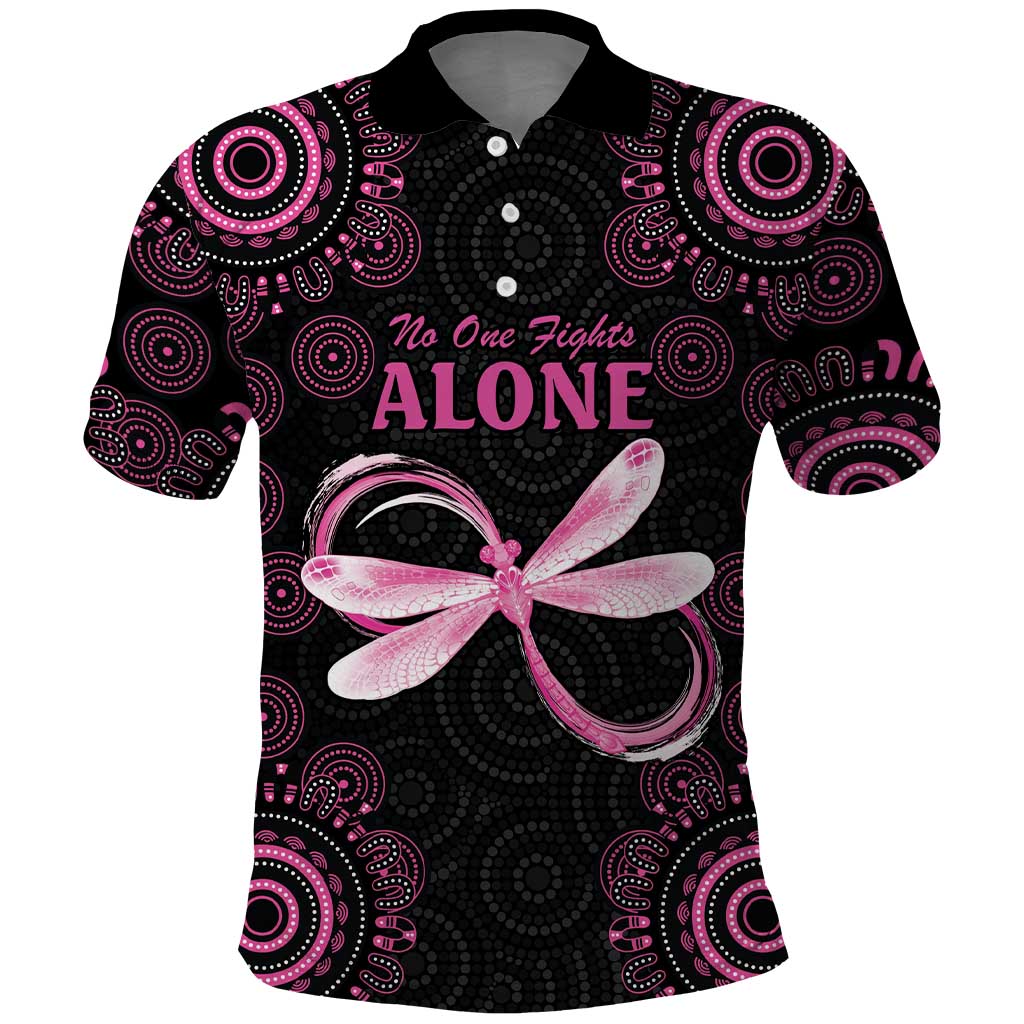 Personalized Pink Dragonfly Aboriginal of Hope Polo Shirt Australia’s Breast Cancer Awareness - Aussie Hoodie