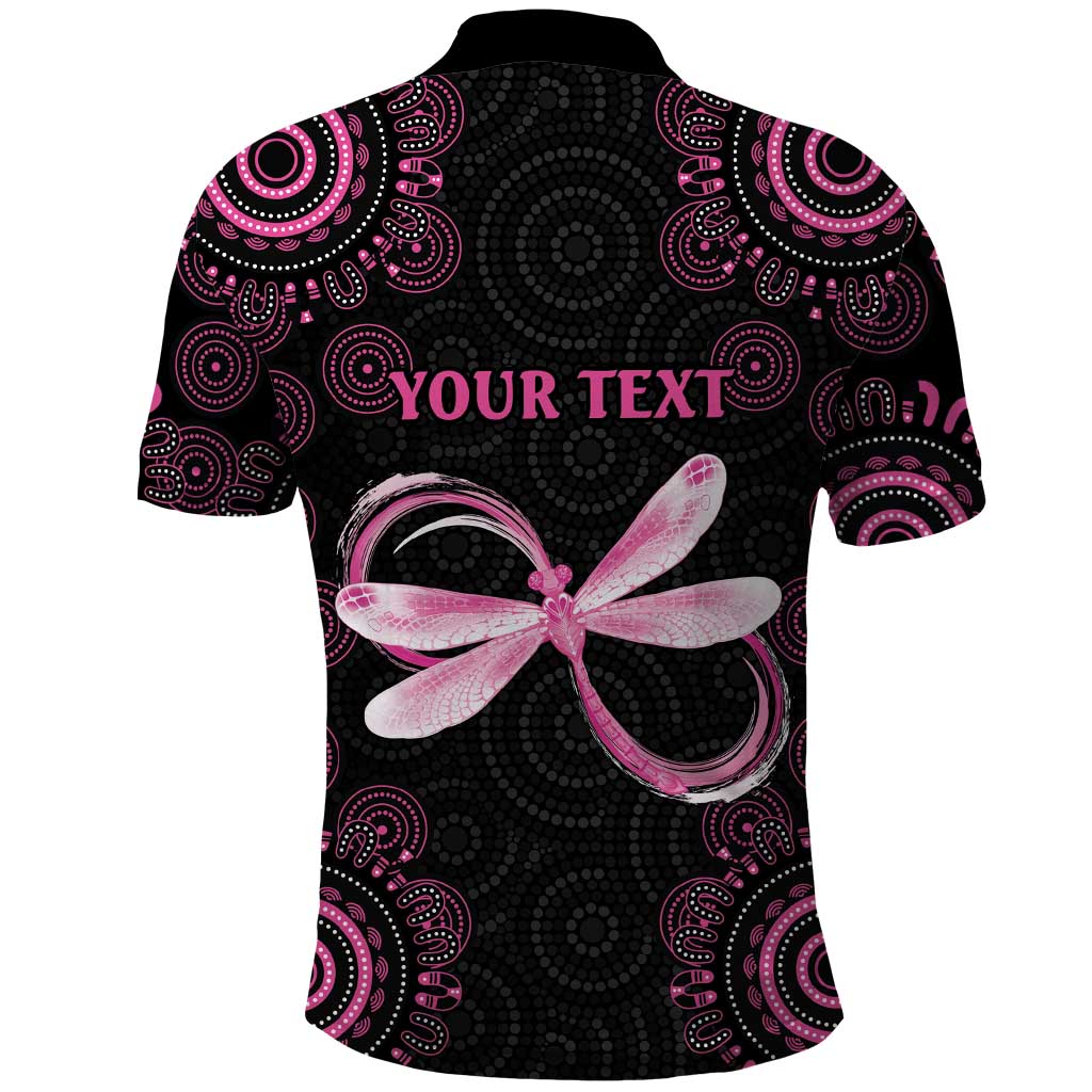 Personalized Pink Dragonfly Aboriginal of Hope Polo Shirt Australia’s Breast Cancer Awareness - Aussie Hoodie