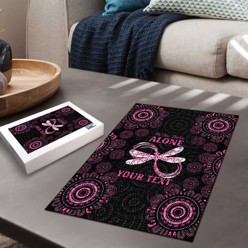 Personalized Pink Dragonfly Aboriginal of Hope Puzzle Australia’s Breast Cancer Awareness - Aussie Hoodie