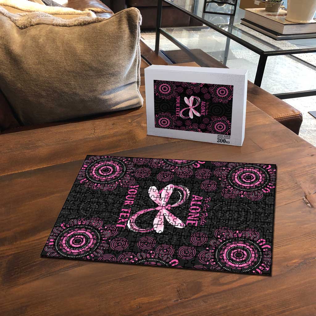 Personalized Pink Dragonfly Aboriginal of Hope Puzzle Australia’s Breast Cancer Awareness - Aussie Hoodie