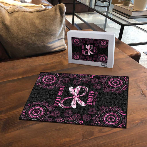 Personalized Pink Dragonfly Aboriginal of Hope Puzzle Australia’s Breast Cancer Awareness - Aussie Hoodie