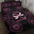 Personalized Pink Dragonfly Aboriginal of Hope Quilt Bed Set Australia’s Breast Cancer Awareness - Aussie Hoodie