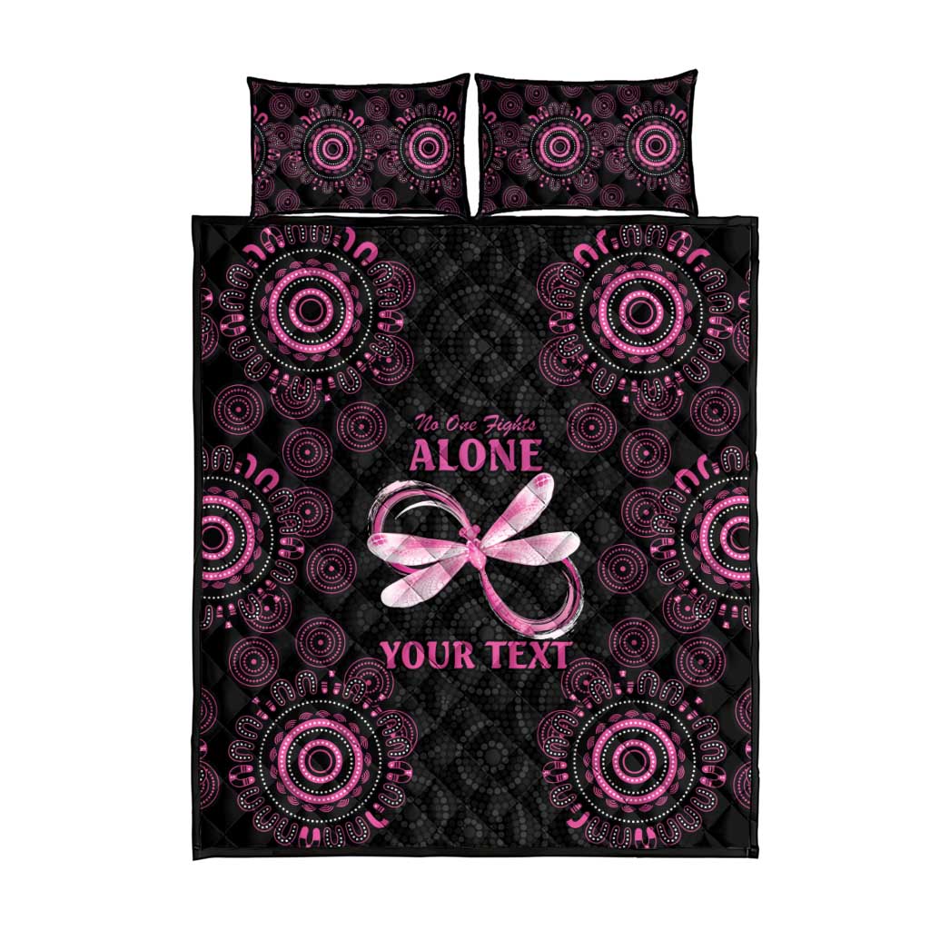 Personalized Pink Dragonfly Aboriginal of Hope Quilt Bed Set Australia’s Breast Cancer Awareness - Aussie Hoodie