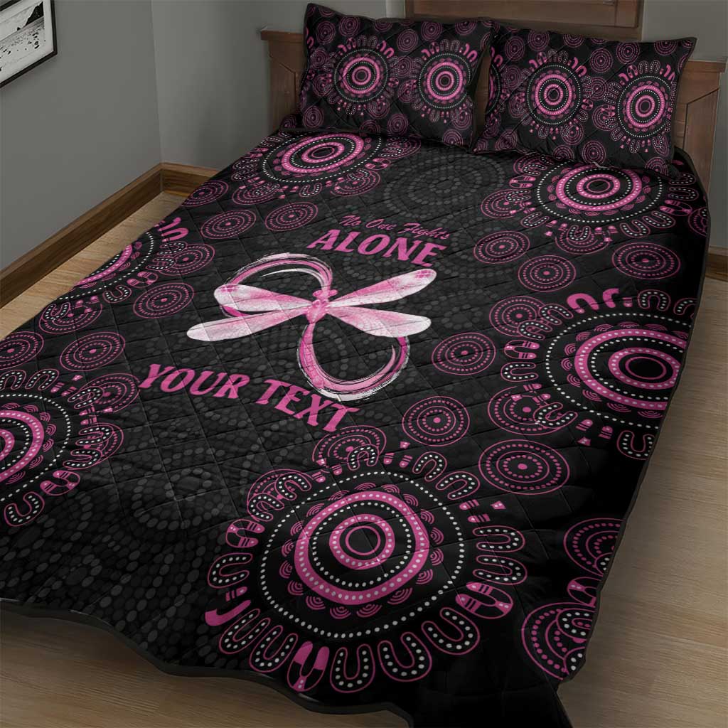 Personalized Pink Dragonfly Aboriginal of Hope Quilt Bed Set Australia’s Breast Cancer Awareness - Aussie Hoodie