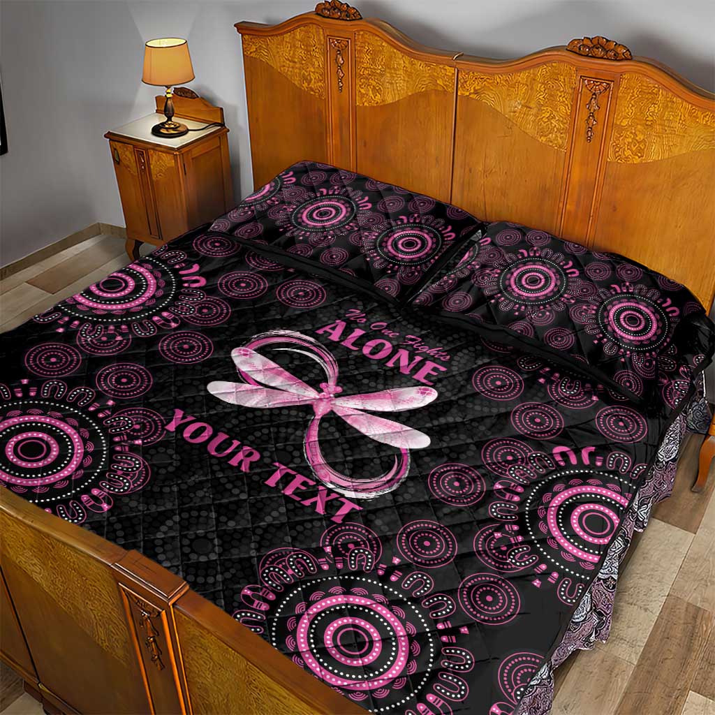 Personalized Pink Dragonfly Aboriginal of Hope Quilt Bed Set Australia’s Breast Cancer Awareness - Aussie Hoodie