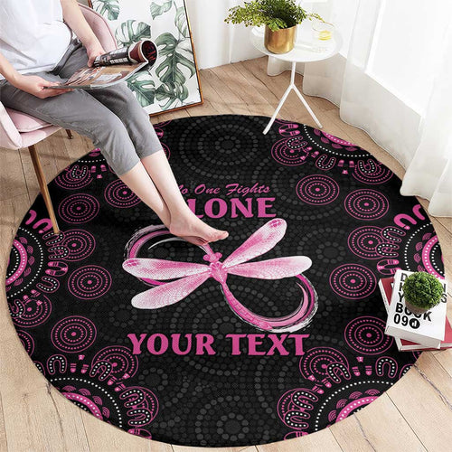 Personalized Pink Dragonfly Aboriginal of Hope Round Carpet Australia’s Breast Cancer Awareness - Aussie Hoodie