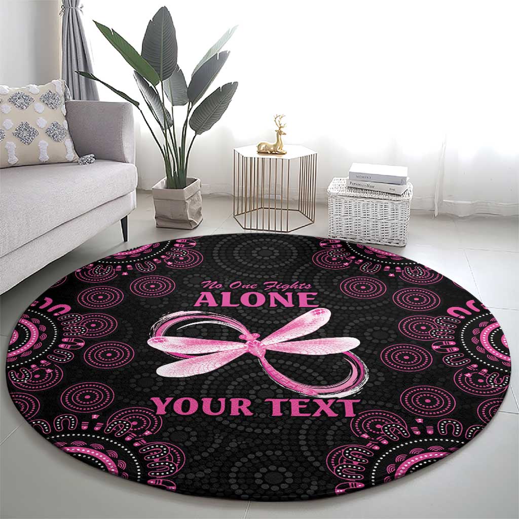 Personalized Pink Dragonfly Aboriginal of Hope Round Carpet Australia’s Breast Cancer Awareness - Aussie Hoodie