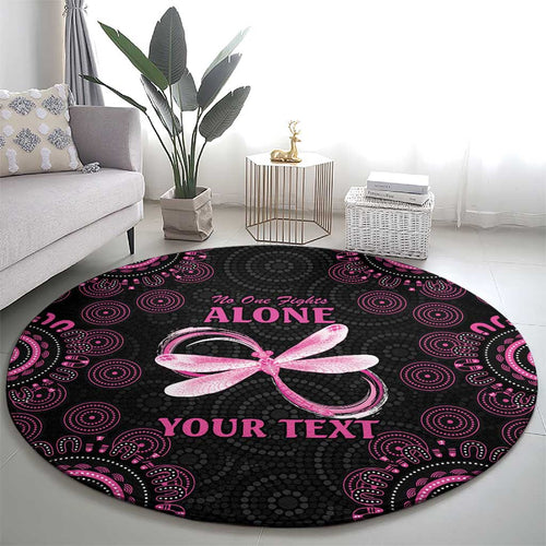 Personalized Pink Dragonfly Aboriginal of Hope Round Carpet Australia’s Breast Cancer Awareness - Aussie Hoodie