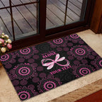 Personalized Pink Dragonfly Aboriginal of Hope Rubber Doormat Australia’s Breast Cancer Awareness - Aussie Hoodie