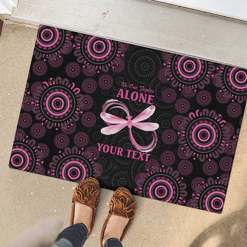 Personalized Pink Dragonfly Aboriginal of Hope Rubber Doormat Australia’s Breast Cancer Awareness - Aussie Hoodie