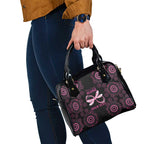Personalized Pink Dragonfly Aboriginal of Hope Shoulder Handbag Australia’s Breast Cancer Awareness - Aussie Hoodie