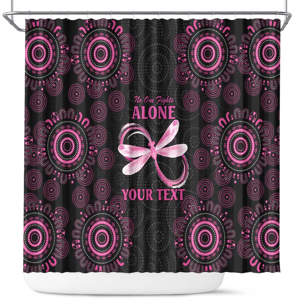 Personalized Pink Dragonfly Aboriginal of Hope Shower Curtain Australia’s Breast Cancer Awareness - Aussie Hoodie