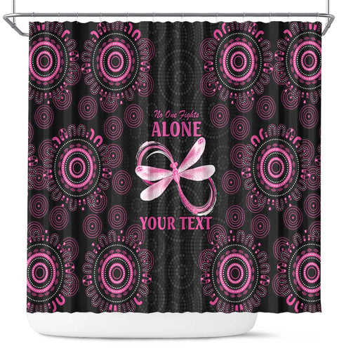 Personalized Pink Dragonfly Aboriginal of Hope Shower Curtain Australia’s Breast Cancer Awareness - Aussie Hoodie