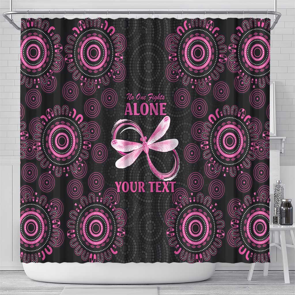 Personalized Pink Dragonfly Aboriginal of Hope Shower Curtain Australia’s Breast Cancer Awareness - Aussie Hoodie