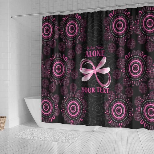 Personalized Pink Dragonfly Aboriginal of Hope Shower Curtain Australia’s Breast Cancer Awareness - Aussie Hoodie