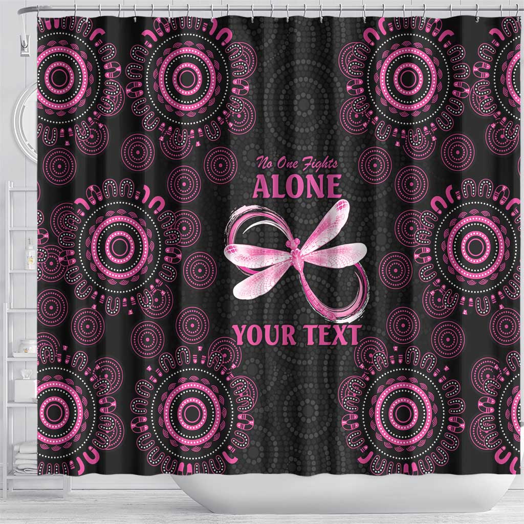 Personalized Pink Dragonfly Aboriginal of Hope Shower Curtain Australia’s Breast Cancer Awareness - Aussie Hoodie
