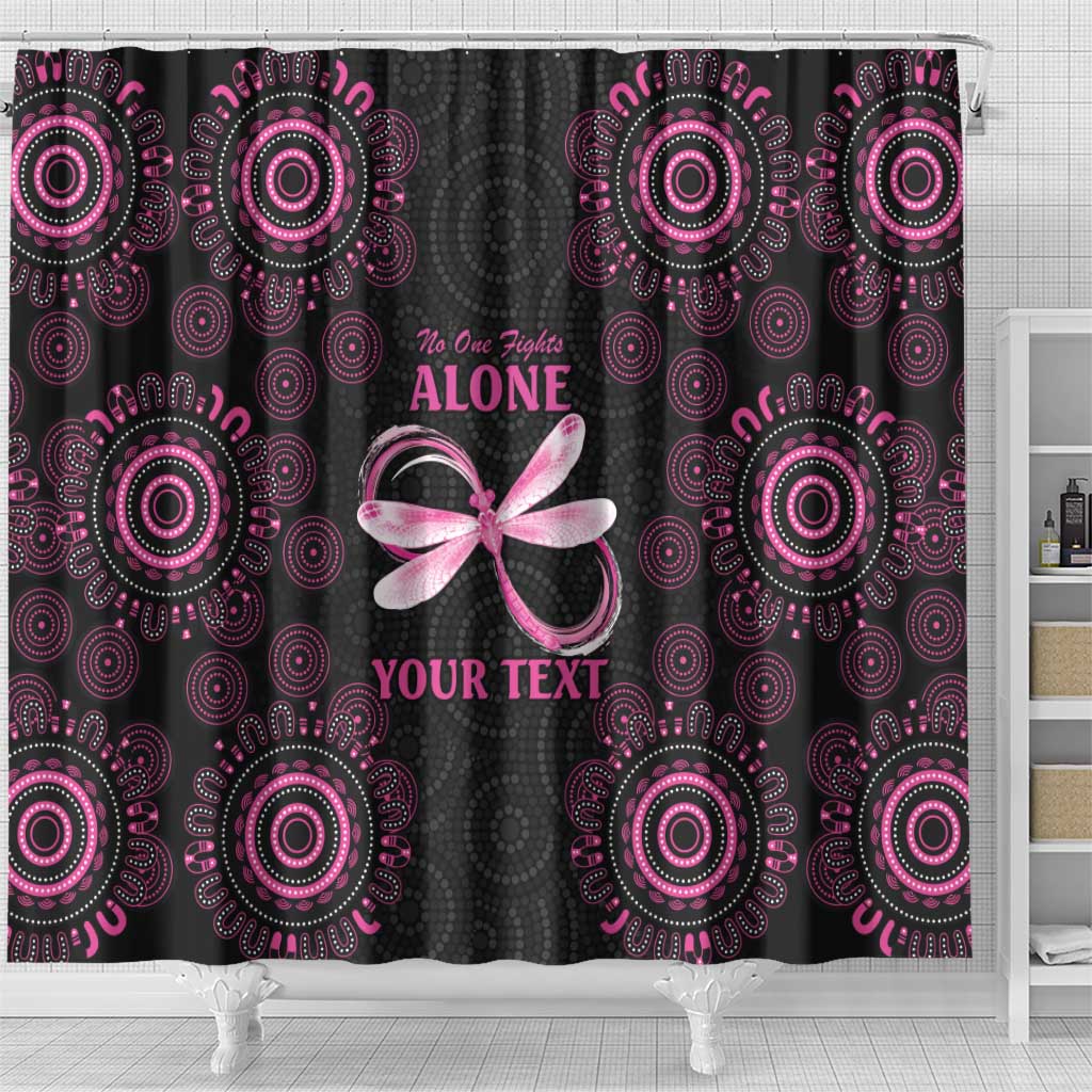 Personalized Pink Dragonfly Aboriginal of Hope Shower Curtain Australia’s Breast Cancer Awareness - Aussie Hoodie