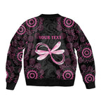Personalized Pink Dragonfly Aboriginal of Hope Sleeve Zip Bomber Jacket Australia’s Breast Cancer Awareness - Aussie Hoodie