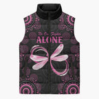 Personalized Pink Dragonfly Aboriginal of Hope Sleeveless Puffer Jacket Australia’s Breast Cancer Awareness - Aussie Hoodie