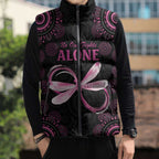 Personalized Pink Dragonfly Aboriginal of Hope Sleeveless Puffer Jacket Australia’s Breast Cancer Awareness - Aussie Hoodie