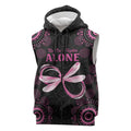Personalized Pink Dragonfly Aboriginal of Hope Sleeveless Zip Hoodie Australias Breast Cancer Awareness LT9