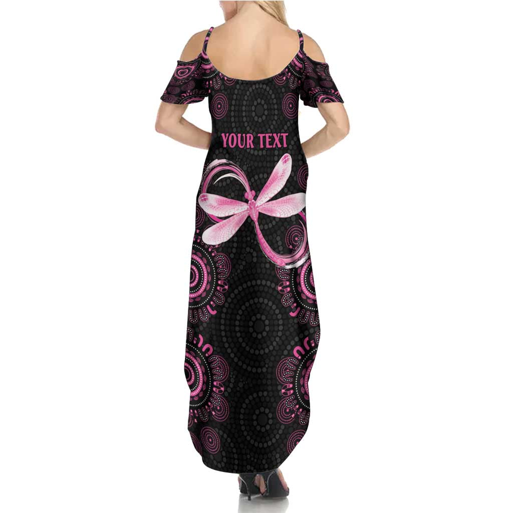 Personalized Pink Dragonfly Aboriginal of Hope Summer Maxi Dress Australia’s Breast Cancer Awareness - Aussie Hoodie