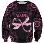 Personalized Pink Dragonfly Aboriginal of Hope Sweatshirt Australia’s Breast Cancer Awareness - Aussie Hoodie