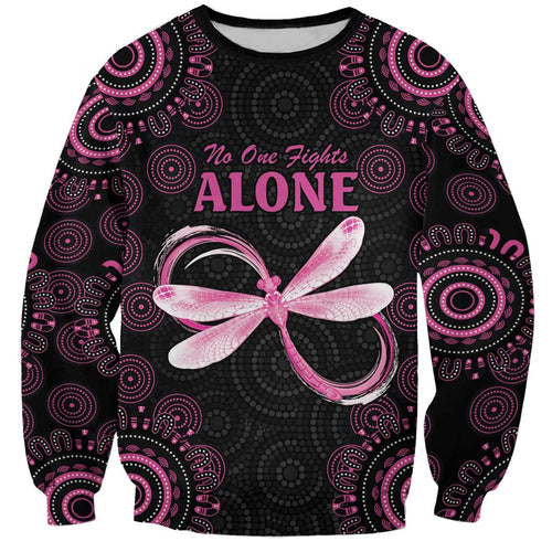 Personalized Pink Dragonfly Aboriginal of Hope Sweatshirt Australia’s Breast Cancer Awareness - Aussie Hoodie