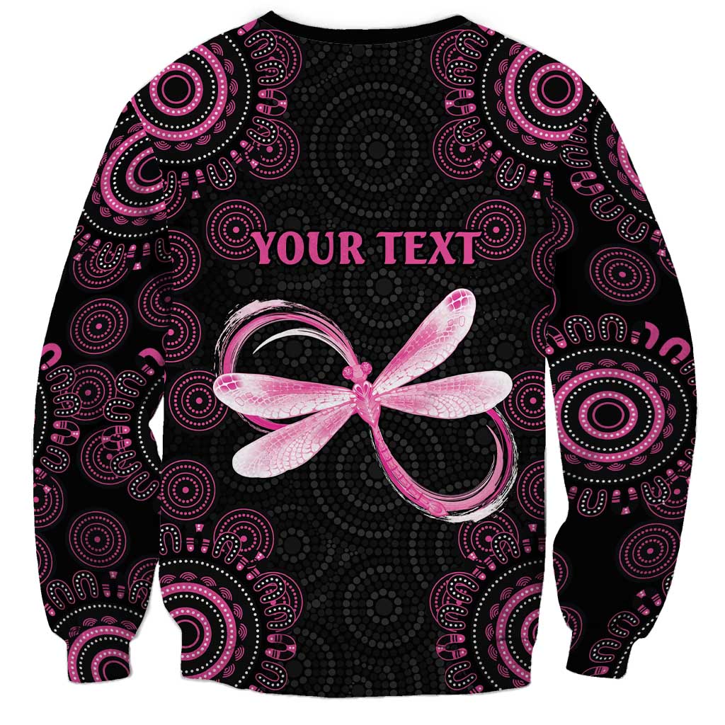 Personalized Pink Dragonfly Aboriginal of Hope Sweatshirt Australia’s Breast Cancer Awareness - Aussie Hoodie