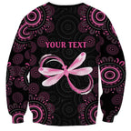 Personalized Pink Dragonfly Aboriginal of Hope Sweatshirt Australia’s Breast Cancer Awareness - Aussie Hoodie