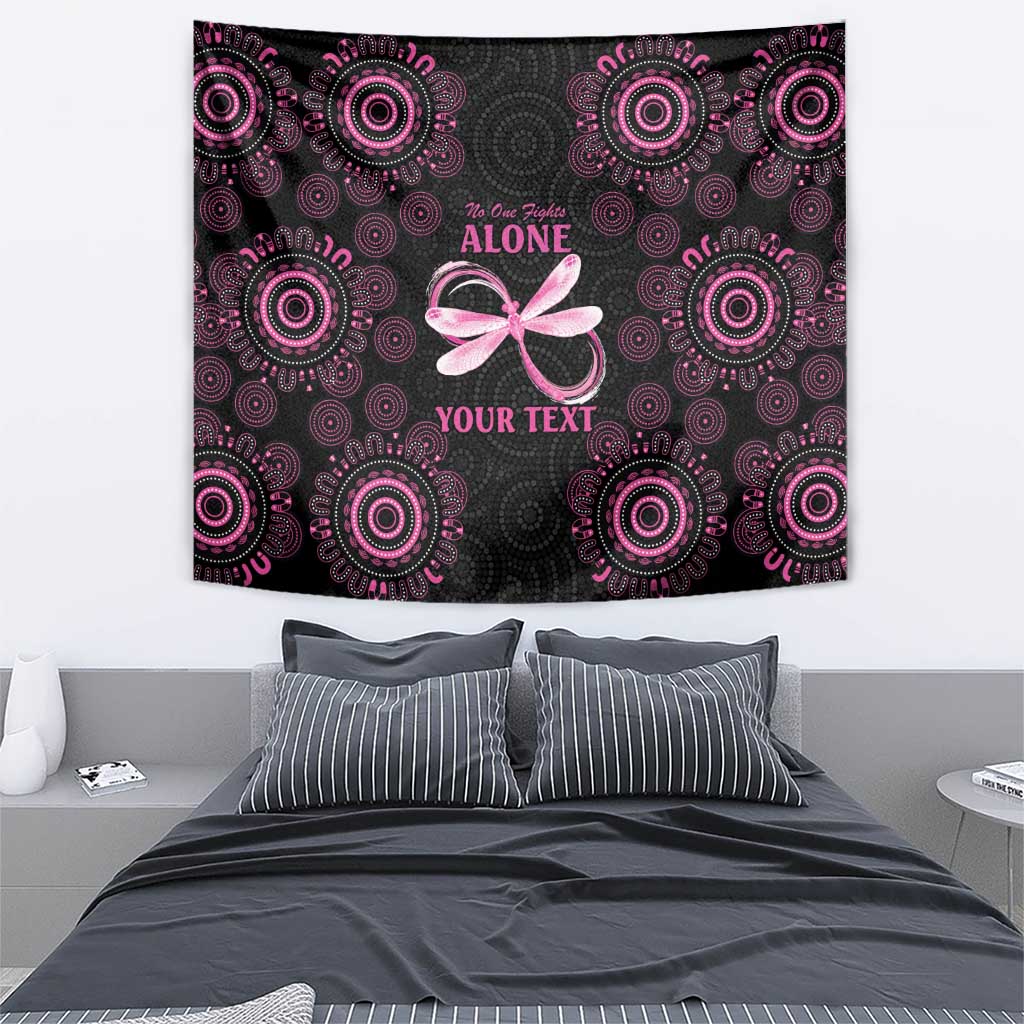 Personalized Pink Dragonfly Aboriginal of Hope Tapestry Australia’s Breast Cancer Awareness - Aussie Hoodie