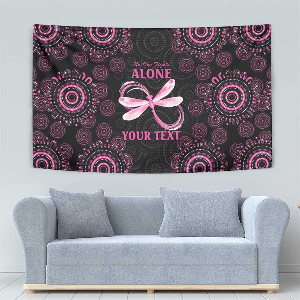 Personalized Pink Dragonfly Aboriginal of Hope Tapestry Australia’s Breast Cancer Awareness - Aussie Hoodie