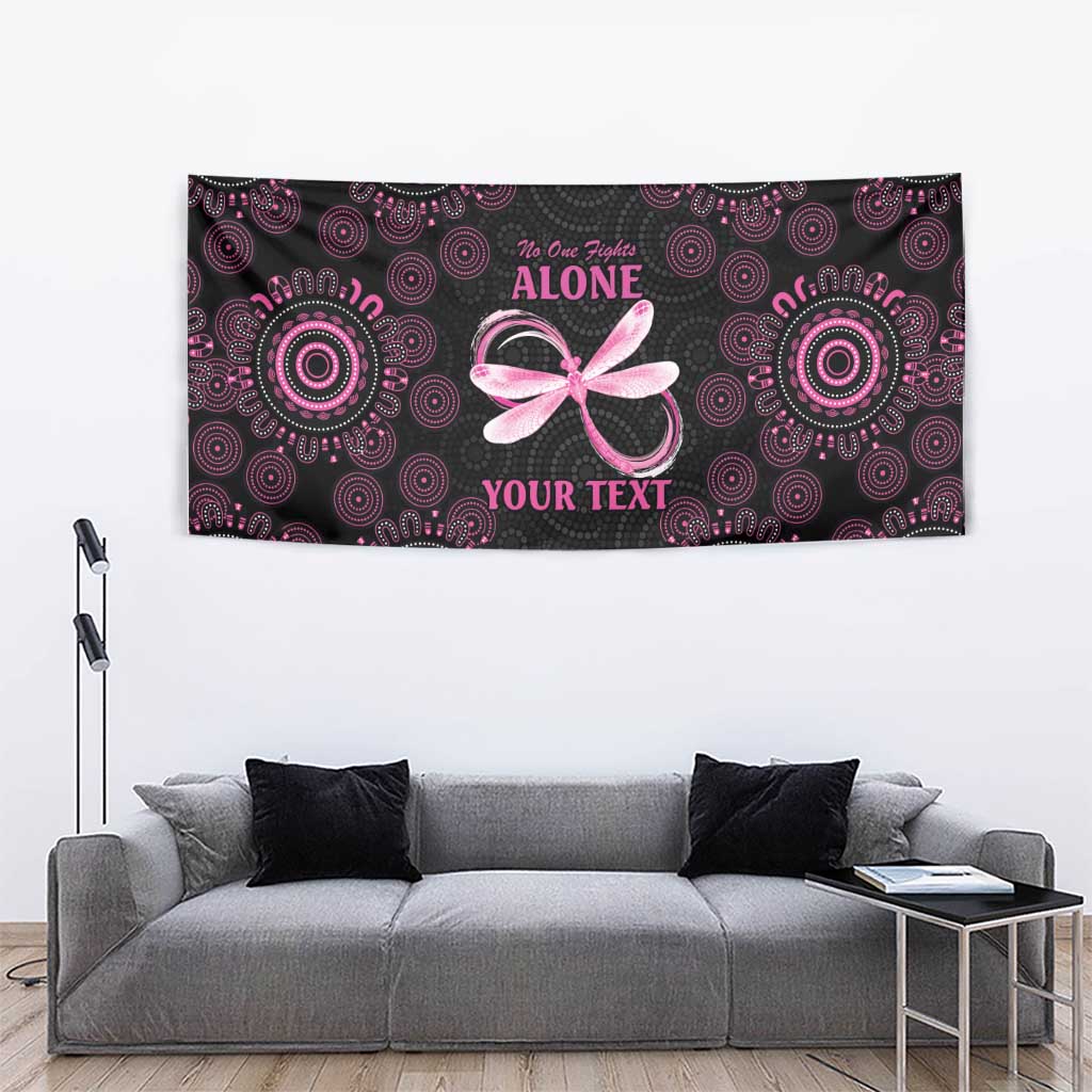 Personalized Pink Dragonfly Aboriginal of Hope Tapestry Australia’s Breast Cancer Awareness - Aussie Hoodie