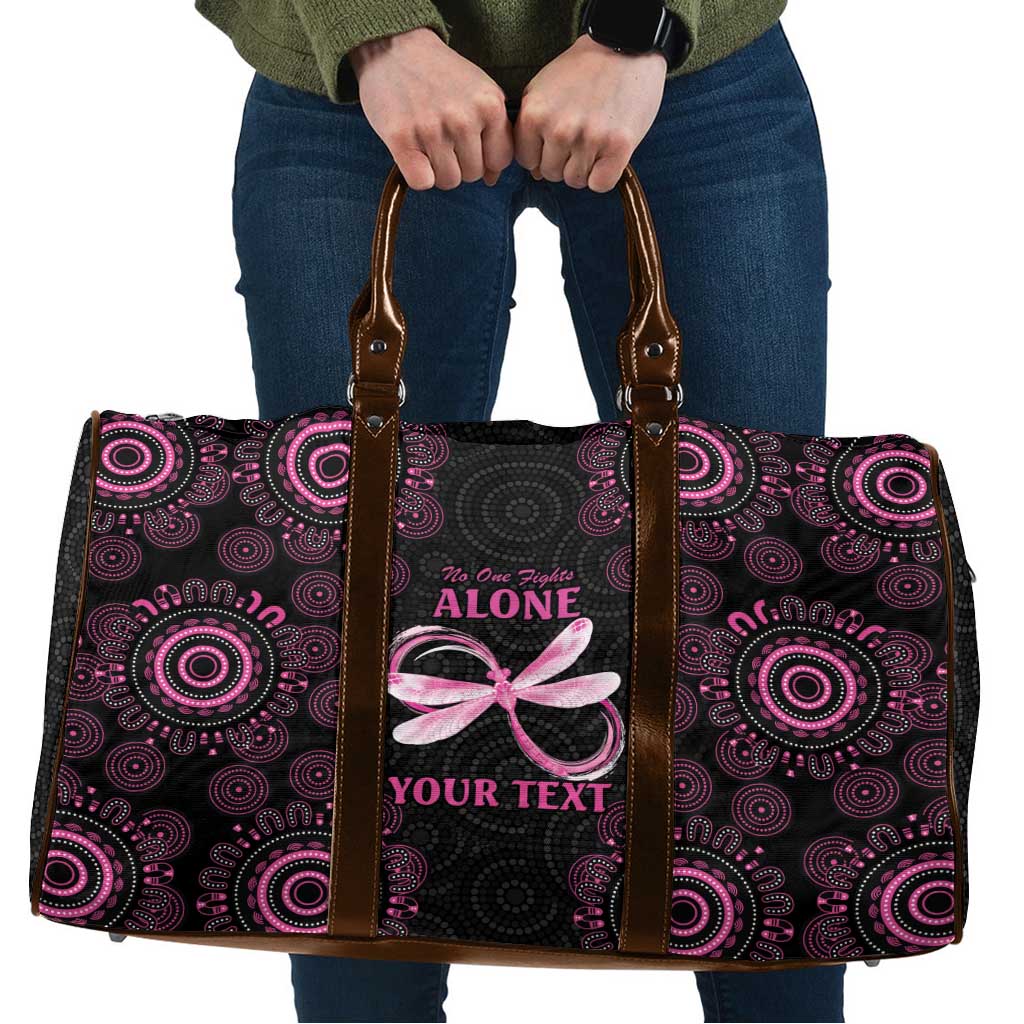 Personalized Pink Dragonfly Aboriginal of Hope Travel Bag Australia’s Breast Cancer Awareness - Aussie Hoodie