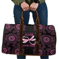 Personalized Pink Dragonfly Aboriginal of Hope Travel Bag Australia’s Breast Cancer Awareness - Aussie Hoodie