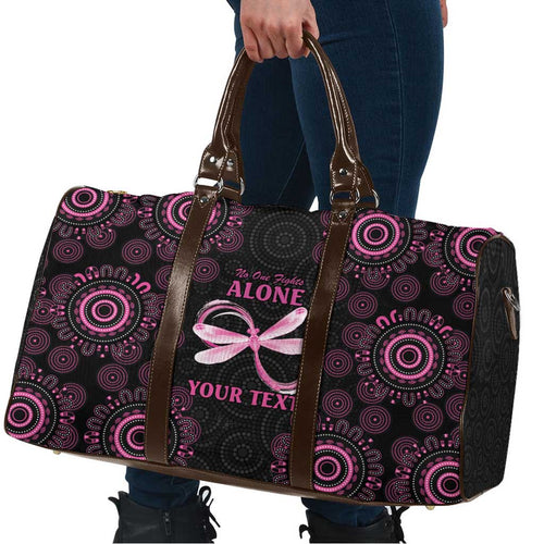 Personalized Pink Dragonfly Aboriginal of Hope Travel Bag Australia’s Breast Cancer Awareness - Aussie Hoodie