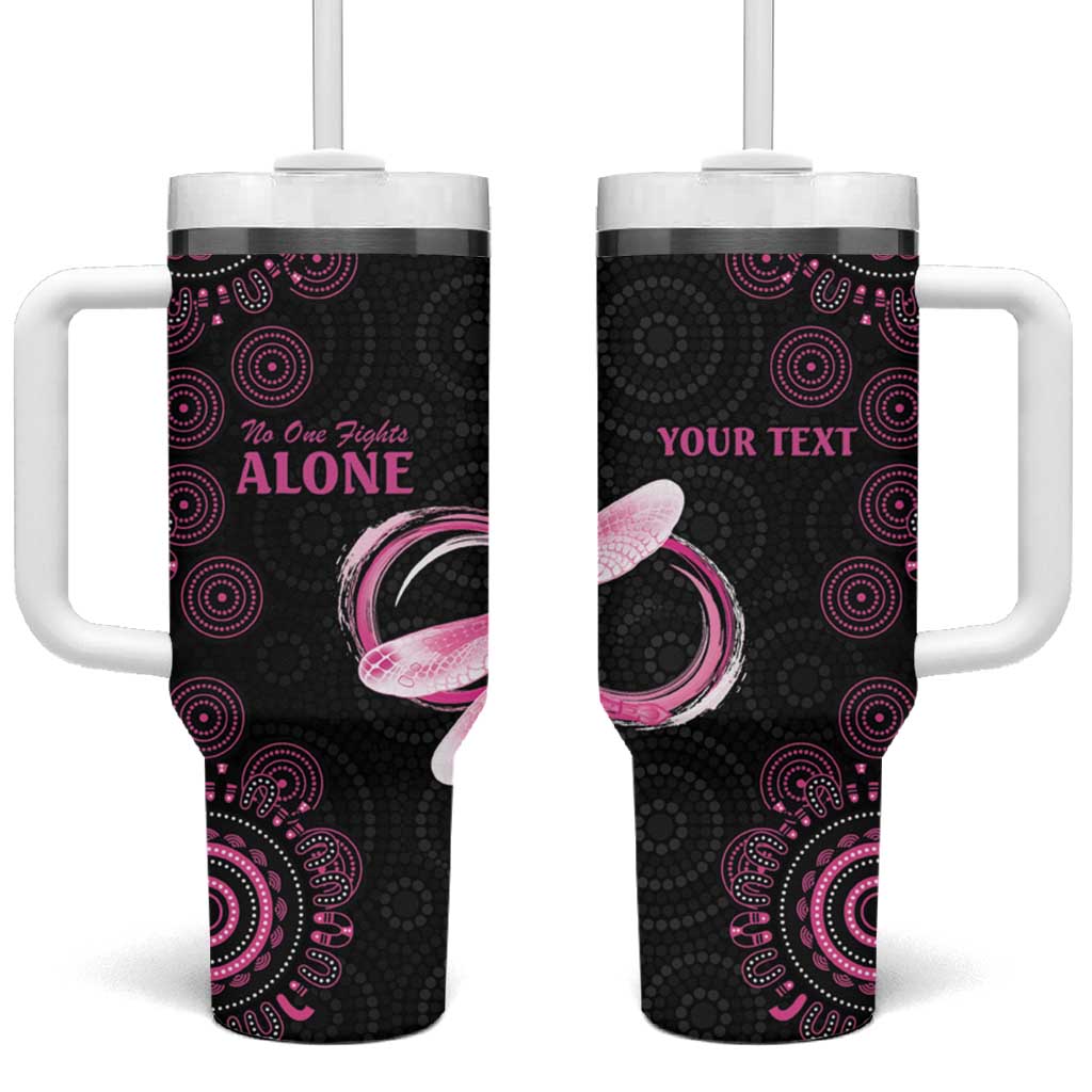 Personalized Pink Dragonfly Aboriginal of Hope Tumbler With Handle Australia’s Breast Cancer Awareness - Aussie Hoodie