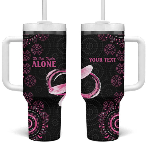 Personalized Pink Dragonfly Aboriginal of Hope Tumbler With Handle Australia’s Breast Cancer Awareness - Aussie Hoodie