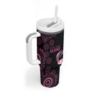 Personalized Pink Dragonfly Aboriginal of Hope Tumbler With Handle Australia’s Breast Cancer Awareness - Aussie Hoodie