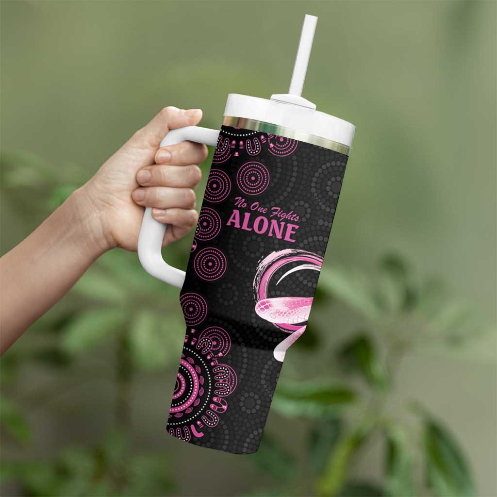 Personalized Pink Dragonfly Aboriginal of Hope Tumbler With Handle Australia’s Breast Cancer Awareness - Aussie Hoodie