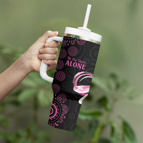 Personalized Pink Dragonfly Aboriginal of Hope Tumbler With Handle Australia’s Breast Cancer Awareness - Aussie Hoodie
