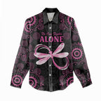 Personalized Pink Dragonfly Aboriginal of Hope Women Casual Shirt Australia’s Breast Cancer Awareness - Aussie Hoodie